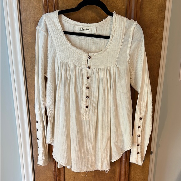 We the Free Women's Cream Button-Down Top - Small - Picture 1 of 7